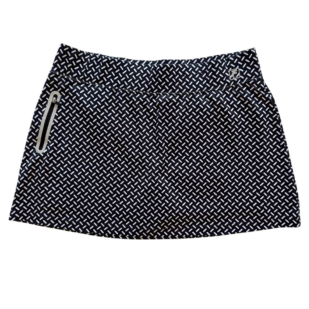 Fila Athletic Skort Women's Sz XL Black White Pocket Pickleball‎ Tennis Golf